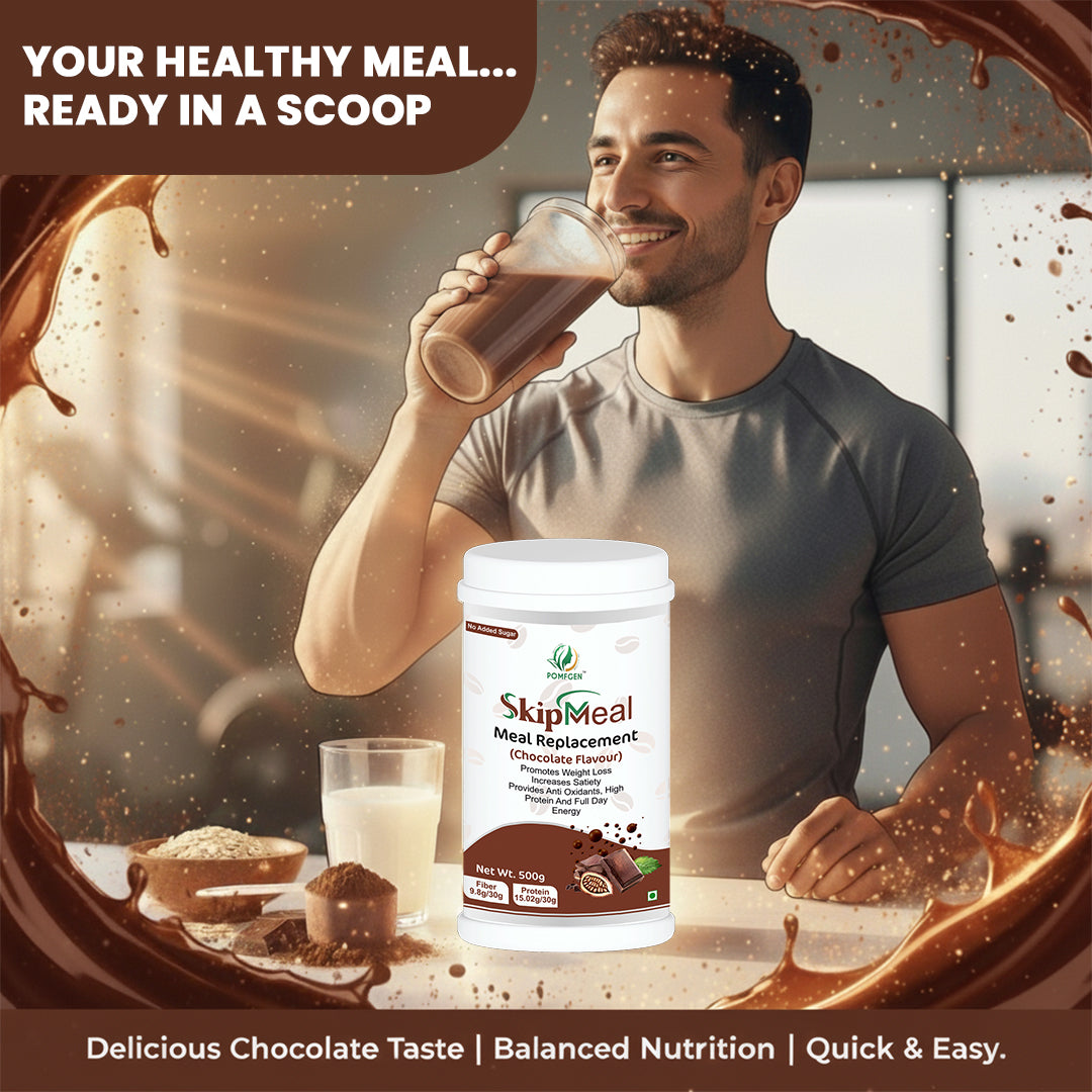 POMFGEN SkipMeal Meal Replacement Powder  500g  High Protein, Weight Loss & Energy