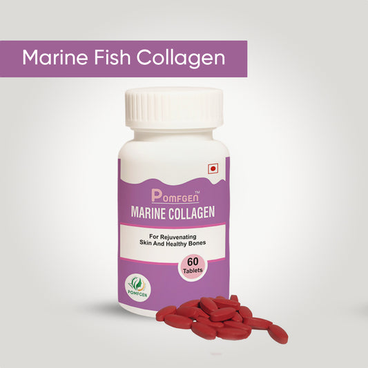 PomfGen Marine Collagen Tablets - Type I Hydrolyzed Peptides - 60 Tabs