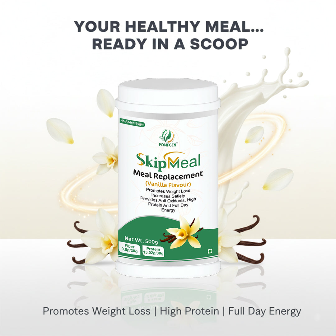 POMFGEN SkipMeal Meal Replacement Powder  500g  High Protein, Weight Loss & Energy