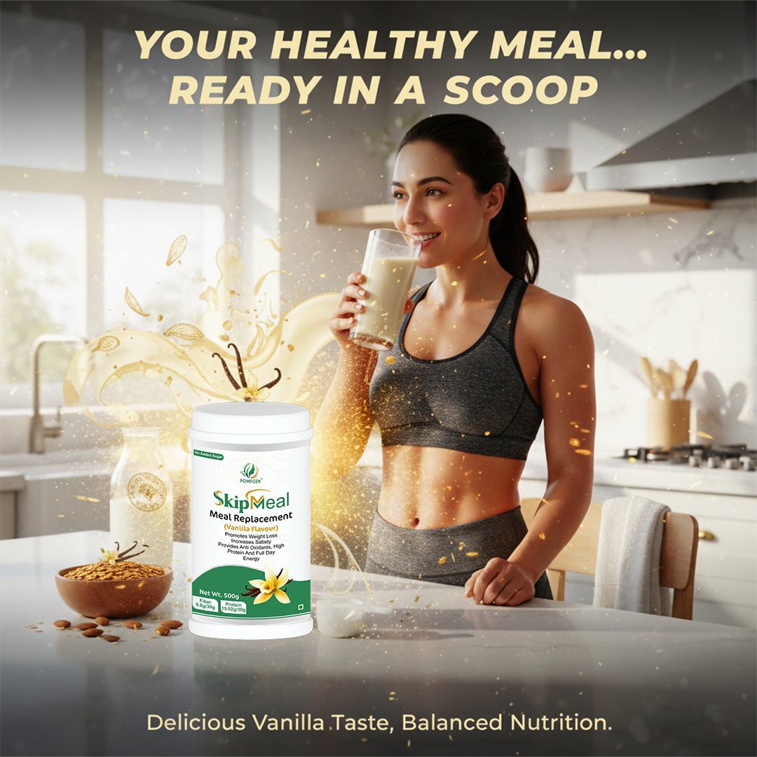 POMFGEN SkipMeal Meal Replacement Powder  500g  High Protein, Weight Loss & Energy