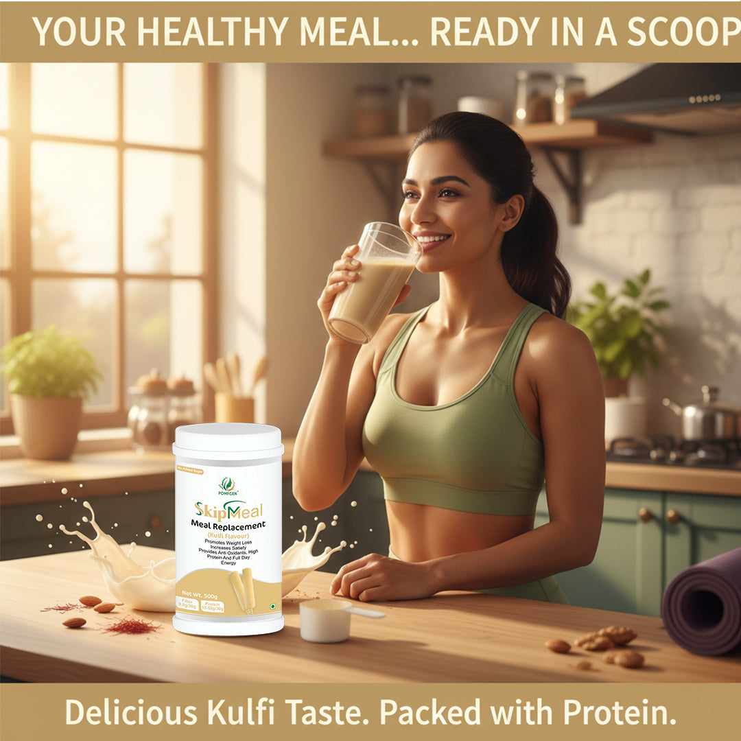 POMFGEN SkipMeal Meal Replacement Powder  500g  High Protein, Weight Loss & Energy