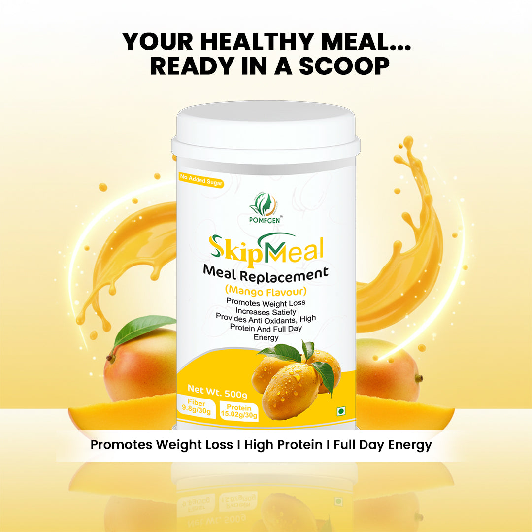 POMFGEN SkipMeal Meal Replacement Powder  500g  High Protein, Weight Loss & Energy